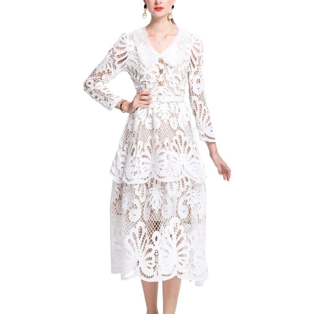 Elaine Womens  Midi Dress